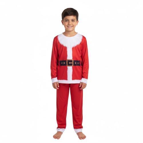 A2Z 4 Kids Girls Boys Santa Claus Christmas Costume Red Santa Role Play Suit - Santa Costume Red 5-6