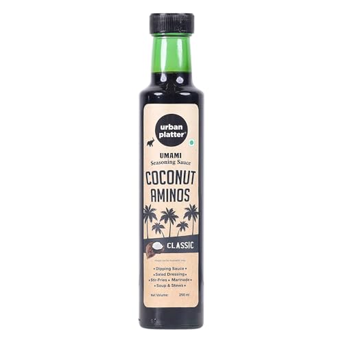 Urban Platter Coconut Aminos, 250ml (Umami Seasoning Sauce, Soy-Free, Gluten-Free, Perfect for Dipping Asian appetizers, for dressings and More)