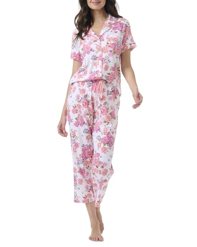 Image of Karen Neuburger Women's Short Sleeve Girlfriend Capri Pajama Set