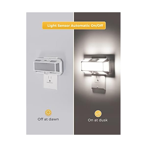 L LOHAS LED Bright Night Lights Plug into Wall, 0-250LM LED Night Light, Dusk to Dawn Sensor, 2W Dimmable Night Light, Daylight 5000K for Bathroom, Adults, Hallway, Bedroom, Stairway - Image 3