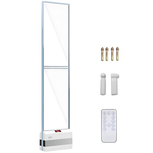 Aoeeki Clothing Retail Anti Theft Equipment, Retail Store Security Tag Sensors Gates System 58KHz EAS System with Sound and Light Alarm Acrylic Security Tower Plate for Clothing Supermarkets