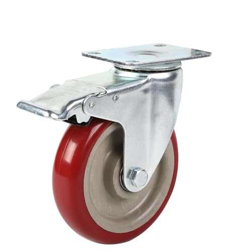 Roues industrielles doubles rigides plaque pivotante charge moyenne