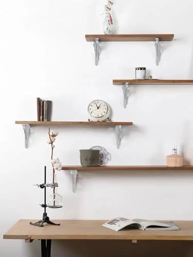 CABDM Decorative Shelf Bracket 12 inch White Brackets for Shelving Solid Heavy Duty Vintage DIY Projects Hardware Included 2 Pack