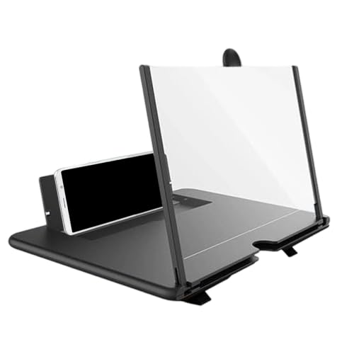 Lupa para teléfono móvil, proyector de escritorio 3D HD, soporte de lupa para teléfono celular, para personas mayores, ver películas, noche, hogar, viajes, , amplificador, soporte plegable