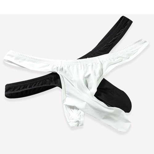 Men's Elephant Trunk Hollow Out Front Ball Split Underwear Sexy T-Back Low Rise Thongs4