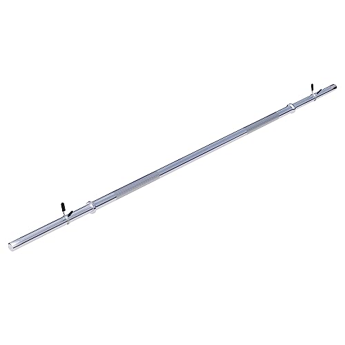 GORILLA SPORTS® Langhantelstange - Ø 30mm, 120/150 /170 cm länge, mit 2 Federverschlüssen, bis 200kg Belastbar, Chrom - Langhantel, Hantelstange, Hantel, Langhantel-Stange