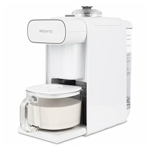 H.Koenig Máquina de leche vegetal NATY210 H.KOENIG 1000W, Pantalla Táctil, 6 Programas, Capacidad 1L, Cuchillas de Acero Inoxidable, Limpieza Automática, NATY