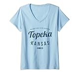 Photo Gallery donna souvenir vintage retrò topeka kansas ks topeka maglietta con collo a v Photo Gallery donna souvenir vintage retrò topeka kansas ks topeka maglietta con collo a v