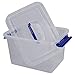 Pekky Plastic Small Handle Storage Box, 6 Quart Clear Plastic Bins, 6 Pack