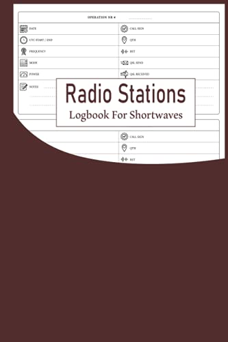 Radio Stations Logbook for Shortwaves: Shortwave Radio Frequency Book, Shortwave Radio for the Electronics Hobbyist, Journal Notebook for Radio Operator, Radio Logbook for Beginners.