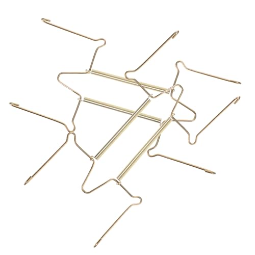 VINTORKY Visible Hanging Wire Plate Hangers Wall Plate Display Hooks Spring Hangers Plate Display Stainless Steel