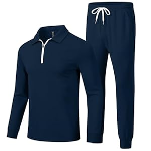 Survêtement Homme Ensemble Jogging Survêtement de Sport Décontracté Tenue Manche longue Doux Mode Sweatshirt éclair 1/4 et Pantalon de sport avec Poches