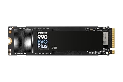 Samsung Memorie MZ-V9S2T0BW 990 EVO Plus SSD Interno da 2TB, PCIe Gen 4.0 x4 / 5.0 x2 NVMe 2.0, memoria progettata per professionisti e giocatori occasionali, compatibile con PC