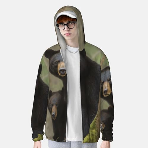 Chaqueta ligera de manga larga LZQPOEAS negra miniatura 2