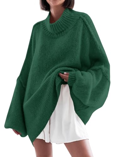 Saodimallsu Womens Oversized Sweaters Mock Neck...