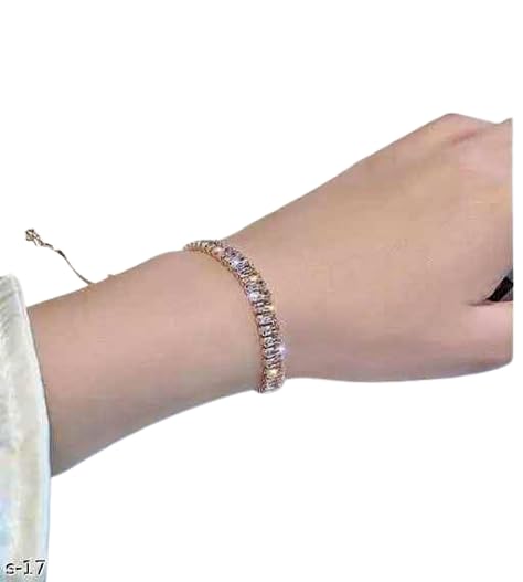 NANDANA COLLECTIONS Silver Crystal Zircon Bracelet Bangle Adjustable Women Jewelry Hot (B0C7KNGCMX) Amazon Price History, Amazon Price Tracker