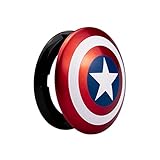 Captain America Push to Start Button Cover Car One-Button Engine Start Cover Protective Ignition Switch Button Ring Plastic The Avenger Marvel Car Interior Decorative Accessories Stickers (Red Black)