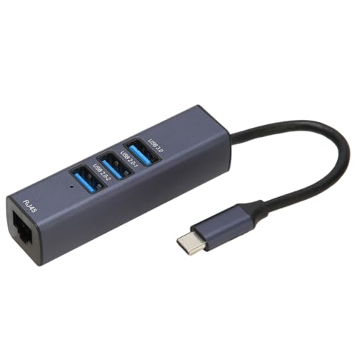 Osmond Adaptador USB C A Ethernet Puerto RJ45 Gigabit Ethernet Hub USB C 4 en 1 con Orificio de Almacenamiento para Computadoras Portátiles