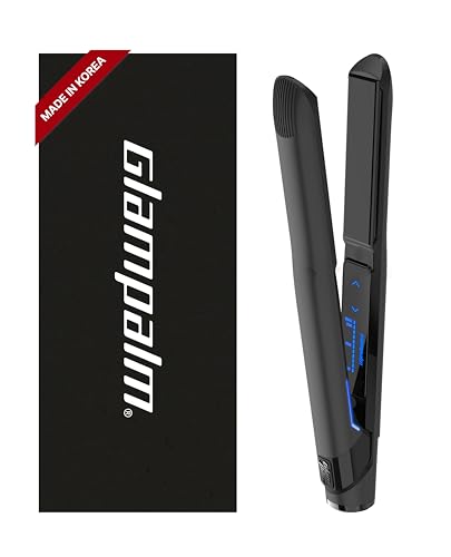 GLAMPALM GlamMuse 1' | All-Ceramic Flat Iron Infused with Vita-C, Salon Results with Less Heat...