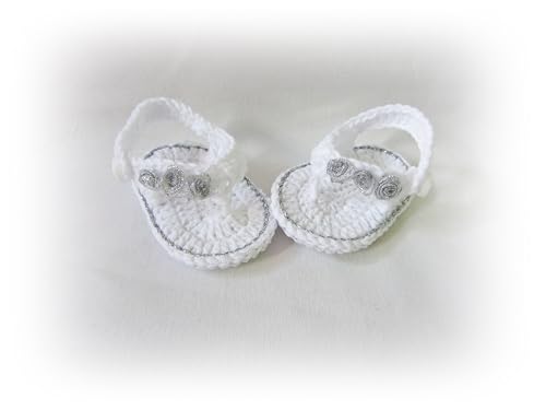 Baby Flip Flops, Baby Sandals, Newborn Sandals, Crochet Baby Flip Flops (3-6 months)2