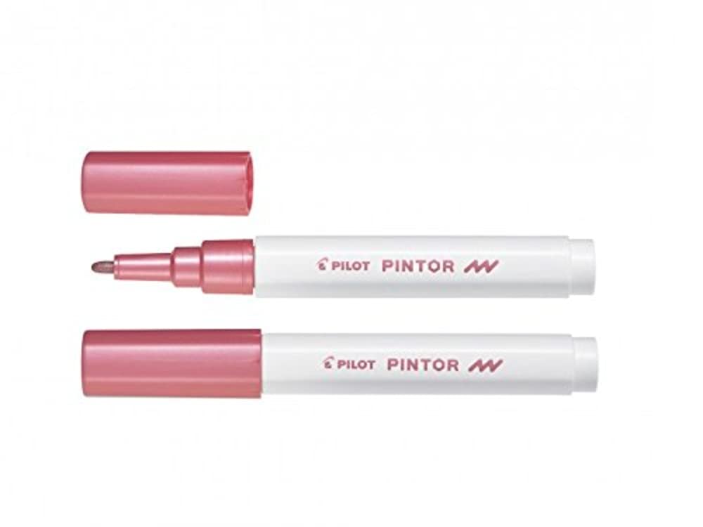 Pilot Pintor Fine Line Bullet Paint Marker 2.9mm Tip- Metallic Pink (Pack of 6)