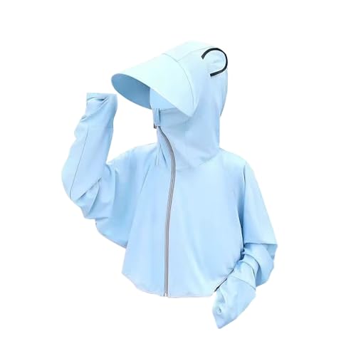 Sun Pr𝗼tection Hoodie Jacket for Boy Girl Running Hiking Jacket Outwear U𝐏F 50+ Long Sleeve 𝐂ooling T-Shirt