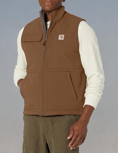 Carhartt mens Sherpa-lined (Big & Tall) Super Dux Relaxed Fit Sherpa Lined Vest, Coffee, 3X-Large Big US2