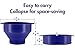 The Original Korcci Microwaveable Silicone Popcorn Popper, BPA Free Microwave Popcorn Popper, Collapsible Microwave Popcorn Maker Bowl, Use In Microwave, Dishwasher Safe (Blue)