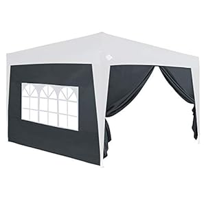 Deuba Set 2 Zijwanden 3x2m Paviljoen Partytent Tuinpaviljoen Tuintent Waterafstotend Zijraam Rits Antraciet