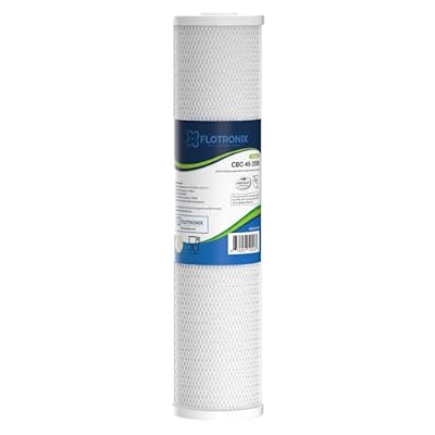 Flotronix 5 Micron 20" x 4.5" Inch Whole House Coconut Shell Activated Carbon Water Filter Replacement Cartridge, Compatible with FC25B, EPM-20BB, CB-BB-20, 155783-43, 1 Pack