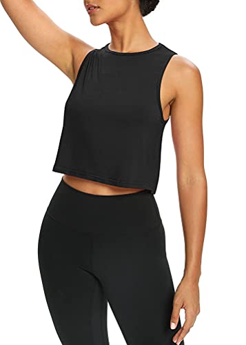 Image of Mippo Open Back Workout Tops for Women Sexy High Neck Tank Tops Gym Athletic Shirts