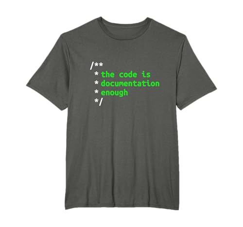 The Code Is Documentation Enough Lustiges IT Entwickler T-Shirt