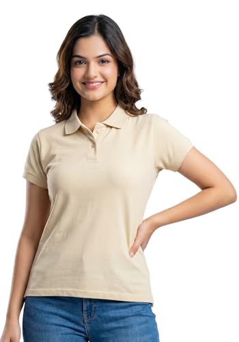 Image of Wear Your Opinion Womens Polo Collar Neck T-Shirt Top (Design: Solid)