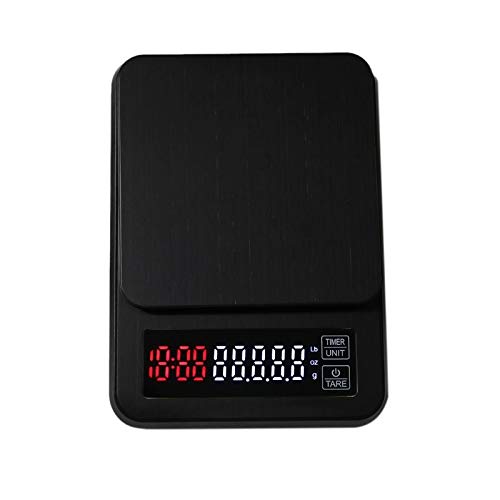 Wagi, cyfrowe wagi kuchenne, Przenośna cyfrowa elektroniczna waga kuchenna, 5kg cyfrowa waga do kawy kroplowej z timerem 5000g/0.1g wagi USB elektroniczna żywność