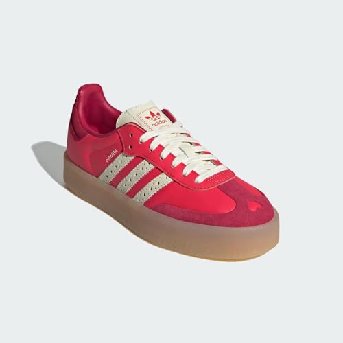 Image of adidas Sambae Womens Sneakers, Bright Red /Cream White /Team Victory Red, Size 6.5
