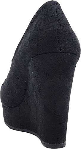 Soda Beer ~ Women's Round Toe High Platform Wedge Shoes3