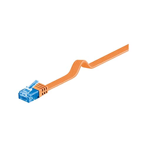 Preisvergleich Produktbild Goobay 96376 CAT 6a Flach-Patchkabel, U / UTP, Orange