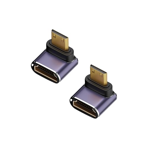 ���S�̓��{��� MSL FORCE Micro Mini HDMI�I�X/���X �ϊ��A�_�v�^ 8K@60Hz 4K@120Hz UHD2.1 HDCP 3D �X�g���[�g L�� U�� LED���C�g (cbk-04, 2�Z�b�g)