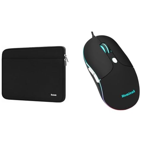 Laptop case 14 inch, Laptop Sleeve Cover, Shockproof Protective Notebook Cover Bag,Wired Mouse, Mouse for Laptop with Easy Click for Office, Home, Gamer Cover