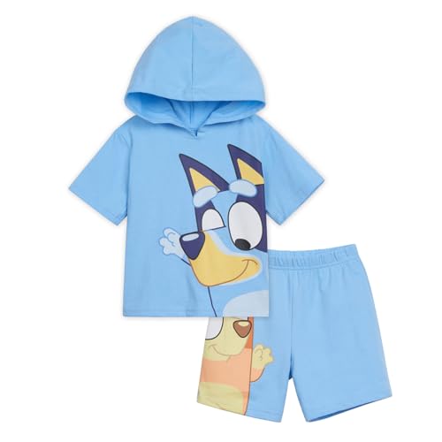 Image of Bluey Pullover Hoodie and French Terry Shorts Toddler to Big Kid Sizes (2T - 10-12)