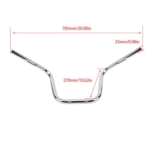 �I�[�g�o�C�n���h���o�[�o�[ 25 �~�����[�g�� 22 �~�����[�g���X�|�[�c�X�^�[ XL883 XL1200 X48 ���[�h�L���O�w���e�[�W�\�t�e�C���ƌ݊�������(Silver 25mm)