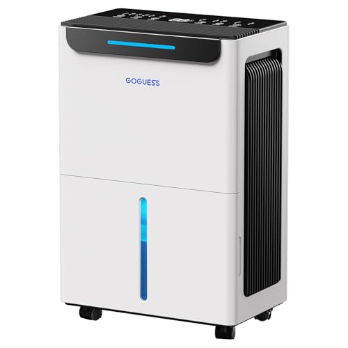 GoGuess 1600 Sq.ft Dehumidifier for Basement - 21 Pints, Drain Hose & Humidity Control Large Room Dehumidifiers for Home, RV, Bathroom, Bedroom - 3 Modes & 24H Timer White