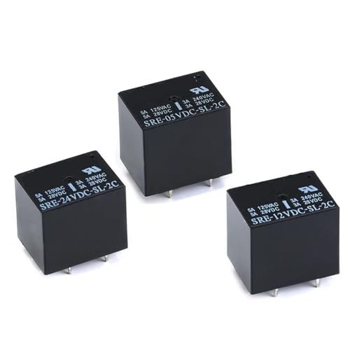 Relais SRE-05VDC-SL-2C miniature 5V 3A 240VAC pour circuit imprimé 5 pièces
