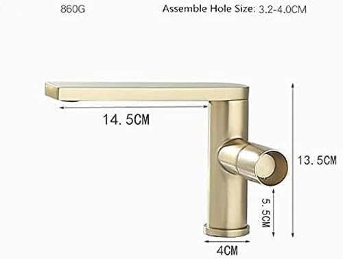 Grifo de lavabo monomando dorado para crear un ambiente de spa en el baño de casa 3