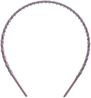 شريط رأس بلاستيك بتصميم زهور للبنات من دافان - وردي داستي