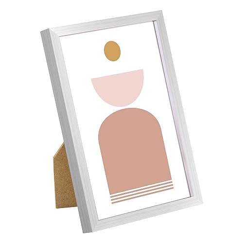 Image of upsimples 4x6 Picture Frame Glass, Thin Border, Silver Photo Frames, 3Pcs | Small Picture Frames, Fit 4 x 6 Photos for Family, Baby, Wall and Tabletop Display, Home Decor for Mother's Day, Christmas