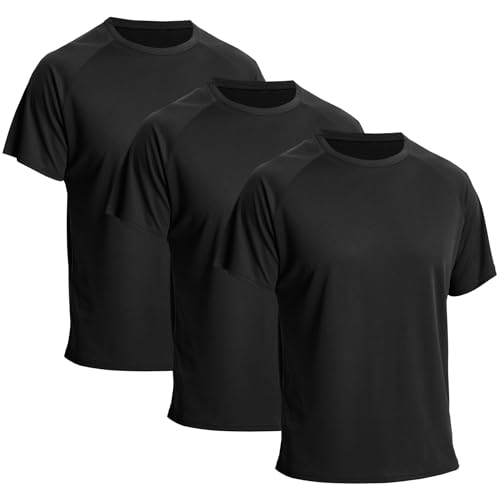 T-shirt d'entraînement homme lot de 3 maillots de course respirants