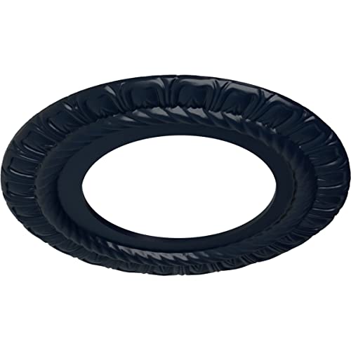 Image of Ekena Millwork CM10CLMDF 10-5 /8 inch x 5-3 /4 inch x 1 /2 inch Claremont Ceiling Medallion, Midnight Dream