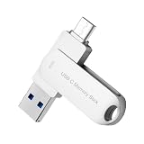 USB C Thumb Drive 256GB for Phone, HUPINS 170MB/s High-Speed USB Flash Drive Photo Storage, Multi Port Memory Stick Compatible Android Phone/Tablet and PC (Silver)