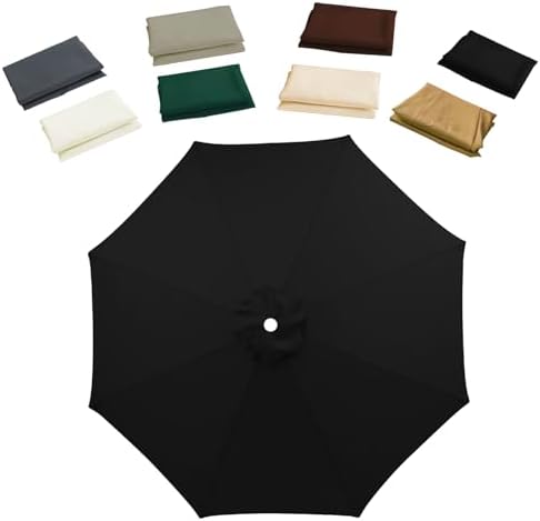 13.1 ft Patio Umbrella Replacement Canopy Top Cover - Durable 8-Rib Outdoor Shade for Yard, Garden, Deck & Table Use - Waterproof & UV-Resistant
